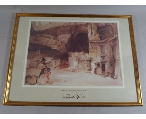 A Framed Russell Flint Print, In Ancient Perigord. 