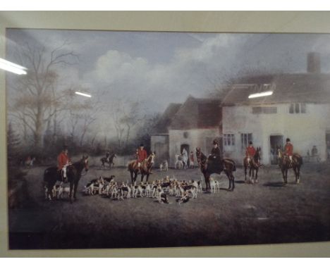 A Framed Sporting Print, Hunt Meet.