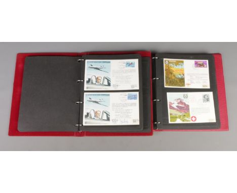 Two albums of military first day covers; the first album including limited edition test pilot examples and the second album c