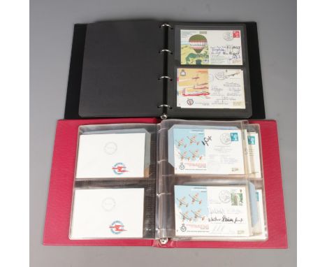 Two albums of RAF first day covers, including many limited edition examples. Majority signed/multi-signed. 103 covers in tota