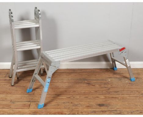 An Abru folding ladder together with a Mac Allister step/platform