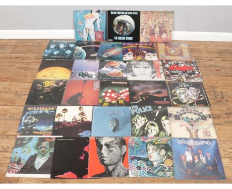 A collection of LP records. Includes Eagles, Dr Hook, The Police, U2, Genesis, Europe, Rolling Stones, Thin Lizzy etc.