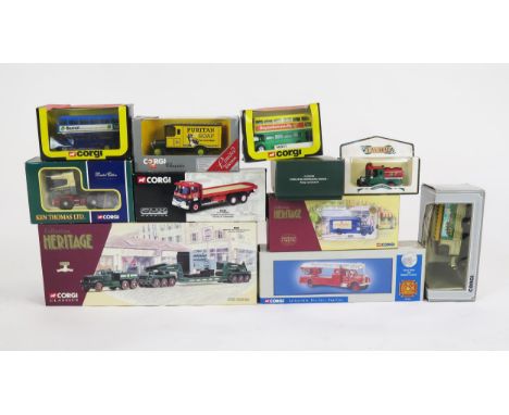 Corgi Collection including CC12214 Ken Thomas Scania, 29001 Guy Warrior, Fowler Showmans Engine, 55303 Diamond T, etc. - mint