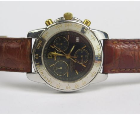 A SECTOR Gent's Steel Cased Quartz Chronograph Wristwatch. Needs battery, not tested