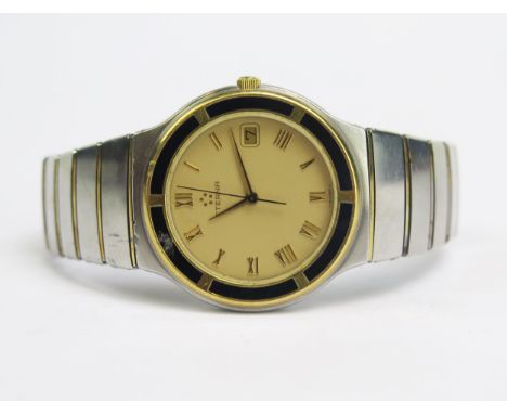 An ETERNA Quartz Wristwatch, c. 33.3mm case. Needs battery, not tested