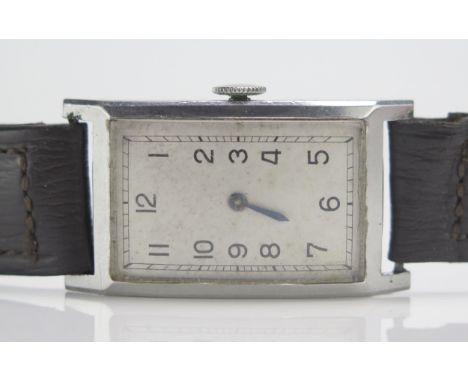 A Vacheron &amp; Constantin Steel Cased Manual Wind Wristwatch, 32.6x22mm case, , no. 259800, movement no. 417461. Running bu