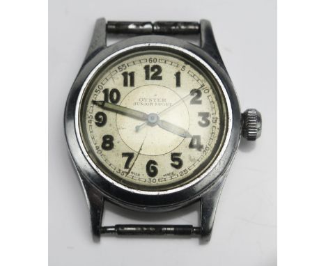 An OYSTER Junior Sport Steel Cased Wristwatch, 30mm case, back no. 256718. Winds and runs