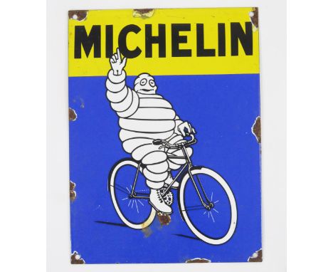 A reproduction enamel advertising sign, 'Michelin', 30 x 23cm.