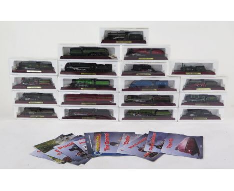 Atlas Editions Locomotive Collection each displayed on wooden stands - as new in boxes with papers 