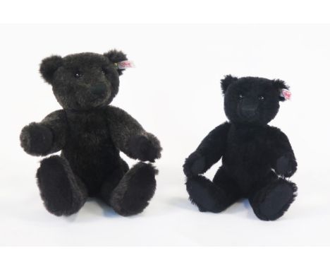 Steiff Black Teddy Bear with Tag Limited Edition Pair including "Black Jack", 26cm (2004 pieces limited), EAN 661395 and  the