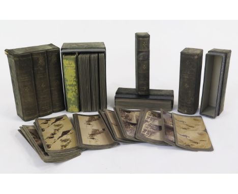 Three cased sets of stereoscopic cards, Rome Through The Stereoscope, Mont Blanc Through The Stereoscope and The Delhi Durbar