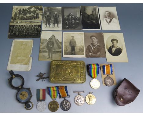 A World War One pair to 332851. Pte. W.A. Fraser. L. pool, R. War and Victory Medals, a pair to B-200283. Pte. E. Honeywill. 