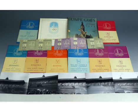 XIV Olympiad London 1948, a collection of assorted ephemera including Official Souvenir programme, Opening Ceremony Programme