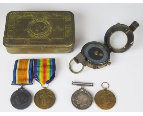 A World War One pair to 330155. A. Bmbr. R.A. Jeacock. R.A. War and Victory Medal, another pair to 206205. Sjt. S. G. Gibson,