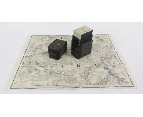 A George III part set of Ordnance Survey maps published 1st Mat 1816 by Col Mudge, maps  8 - 14, contained in a cloth and mar