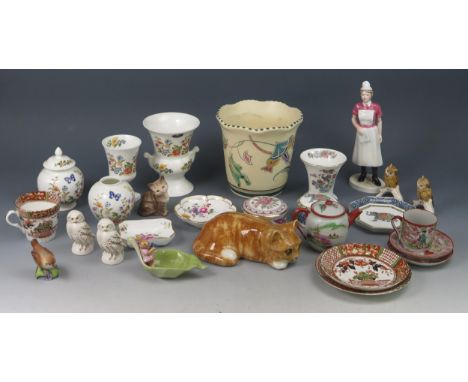 A limited edition Coalport figure to commemorate the Hospital For Sick Children, London, no 17/500, together with other assor