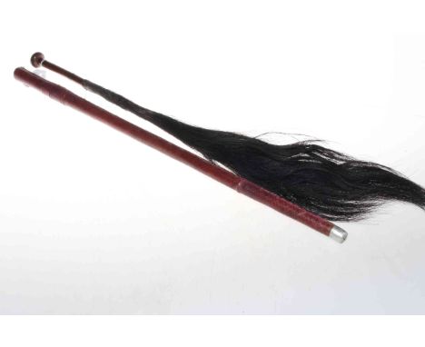 Leather covered sword stick and fly swat