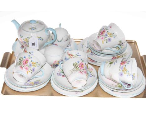Shelley thirty piece 'Wild Flowers' tea service