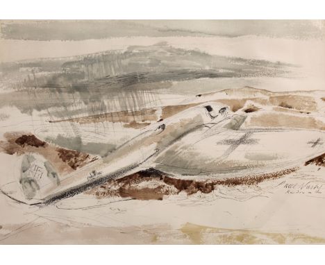 PAUL NASH (1889-1946) RAIDER ON THE MOORS Colour lithograph, 1940, published by The National Gallery for the Ministry of Info