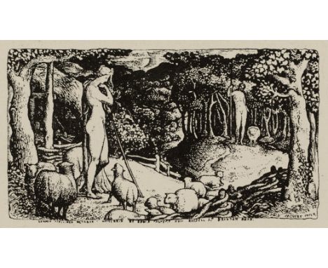 EDWARD CALVERT (1799-1883) IDEAL PASTORAL LIFE (Lister 11) Lithograph, 1829, as published in the Memoir edition, 1893, on pal