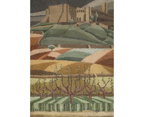 •HELEN RAY MARSHALL (Fl.c.1929-1936) THE MONASTERY ORCHARD Signed, oil on canvas 52 x 36cm. ++ Needs a light clean