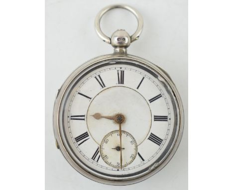 A silver open face pocket watch hallmarked Chester 1896, TPH The Lancashire Watch Co Ltd (Thomas Peter Hewitt). Without key a