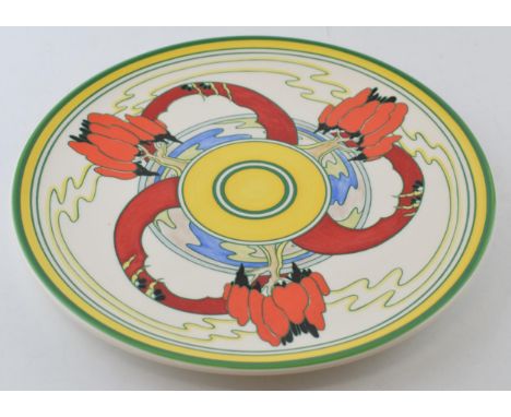 Wedgwood Bizarre by Clarice Cliff Centenary charger in the Solitude pattern, 30.5cm diameter.  In good condition with no obvi