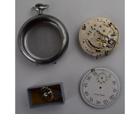 An Elgin Timer vintage pocket watch, complete project ready for assembly.  All in original condition. A good lot for spare pa