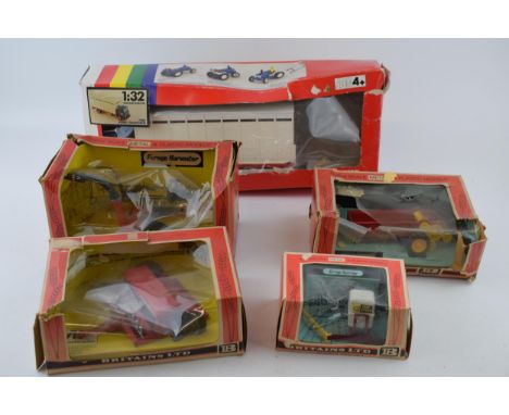 A collection of boxed vintage Britains Toys, circa early 1970s, to include Forage Harvester No. 9442, Manure Spreader 9540, C