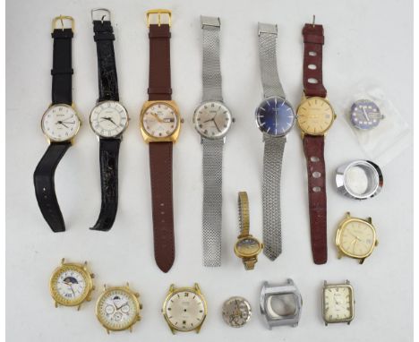 A collection of vintage gentlemen's wristwatches to include examples by manufactures, Sekonda, Timex, Royce, and other simila
