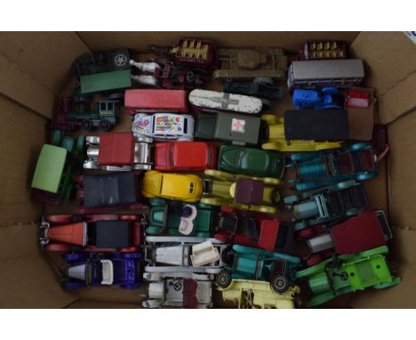 A collection of vintage die-cast model vehicles by manufacturers, Corgi,  Dinky Matchbox and other similar manufactures. Of n