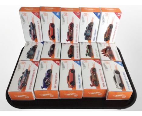15 Mattel Hot Wheels models, boxed.
