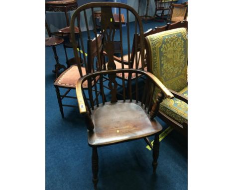 A stick back Windsor chair