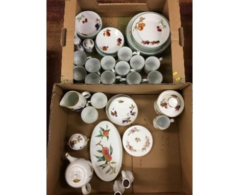 Two boxes of Royal Worcester 'Evesham' and 'Evesham Vale'