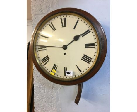 An oak circular dial wall clock (fully restored), 36cm diameter