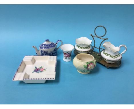 Poole pottery dish and a quantity of china