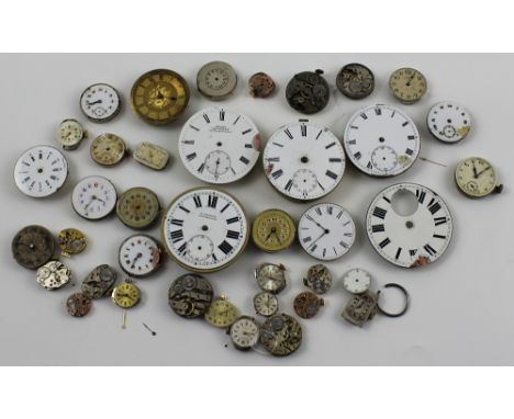 A quantity of ladies' and gentlemen's pocket and wristwatch movements and parts to include H Samuel Manchester, Brusch, Motor