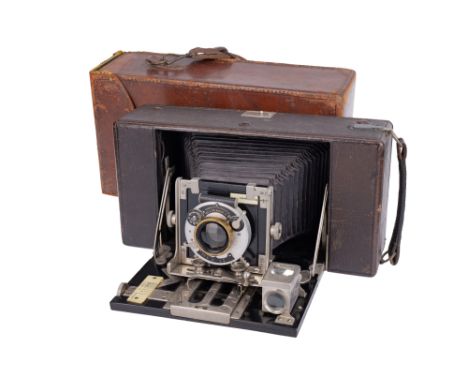 1895-1913?, with C.P. Goerz Doppel-Anastigmat Series III f/6.3 150mm lens, serial no. 141575, body, G, shutter working, lens,