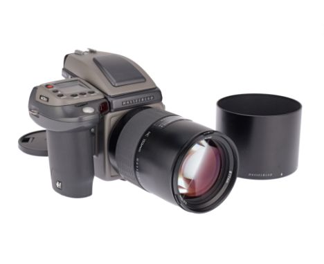 grey, serial no. DC57104048, with HC 150mm f/3.2 lens, camera body G, powers on &amp; focusses when lens is attached, camera 