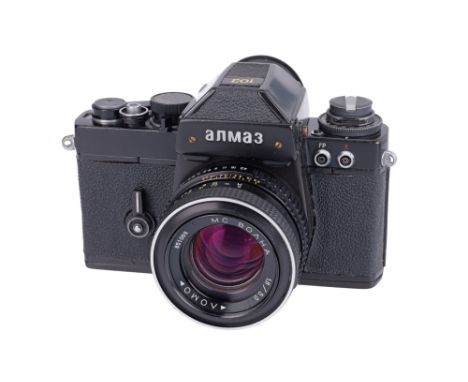 black, 1982-1987, serial no. 8404113, with an MC Volna 50mm f/1.8 lens, serial no. 851069, body G, shutter working, slower sh