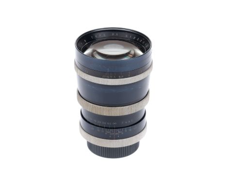 Leica rangefinder coupled mount, black, serial no. 222016, body, G, elements, P/F-VG, some cleaning/coating marks to the fron