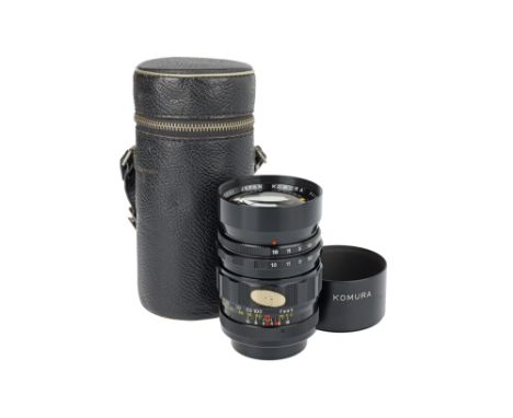 M42 mount, black, serial no. 3353359, body, VG-E, elements, G-VG, some internal haze/marks, compelte with lens hood and maker