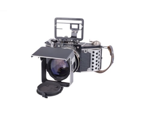 with Mamiya Sekor f/3.5 65mm lens, body, VG, shutter working, lens, VG, some light internal hazeNotes: Modified to be easily 