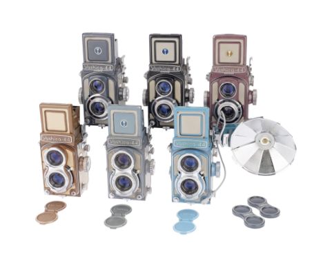 to include three Yashica-44 model cameras, together with three Yashica-44 A model cameras, serial no. 23056, grey, body G, sh