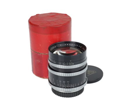 Rectaflex mount, black, serial no. 451916, body, VG, elements, VG-E, some very light internal haze, complete with maker's cap