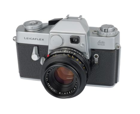 chrome, serial no. 1116969, with Leitz Summicron-R f/2 50mm lens, black, serial no. 2581812, body, VG, shutter working, lens,