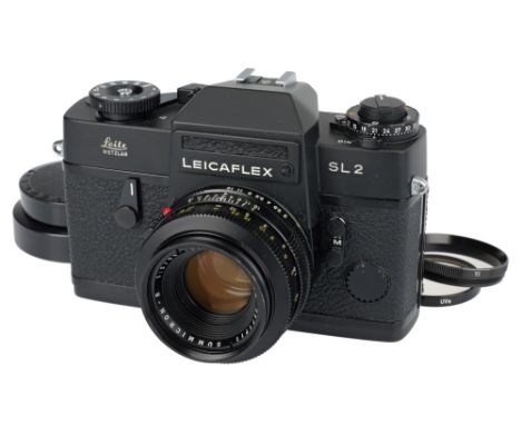 black, serial no. 1391618, with Leitz Summicron-R f/2 50mm lens, black, serial no. 2271711, body, VG, shutter working, lens, 