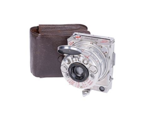 1937-41, chrome, serial no. 1241, with CCL3B Anastigmat f/3.5 35mm lens, body, VG, shutter working, lens, G, some light inter