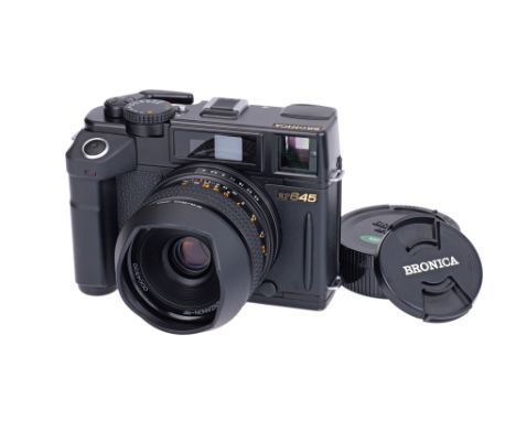 2000-2005, black, serial no. 10092451, with Zenzanon-RF f/4 65mm lens, black, serial no. 004500, body, VG, shutter working, l