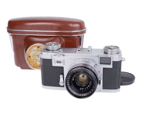 1950-54, chrome, serial no. Y59466, with a Kyoei W. Acall 35mm f/3.5 lens, body VG, rangefinder patch bright &amp; clear, shu